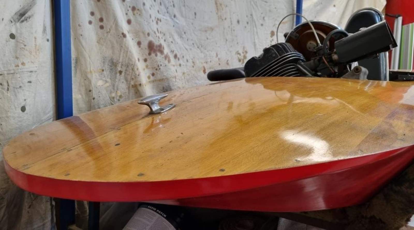 "Mini Hydro Go Cart", Made to Build-a-Boat plans.:Port side view at water level