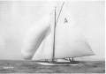 Gaff-rigged Huon pine Tasmanian One Design yacht