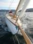Gaff-rigged Huon pine Tasmanian One Design yacht