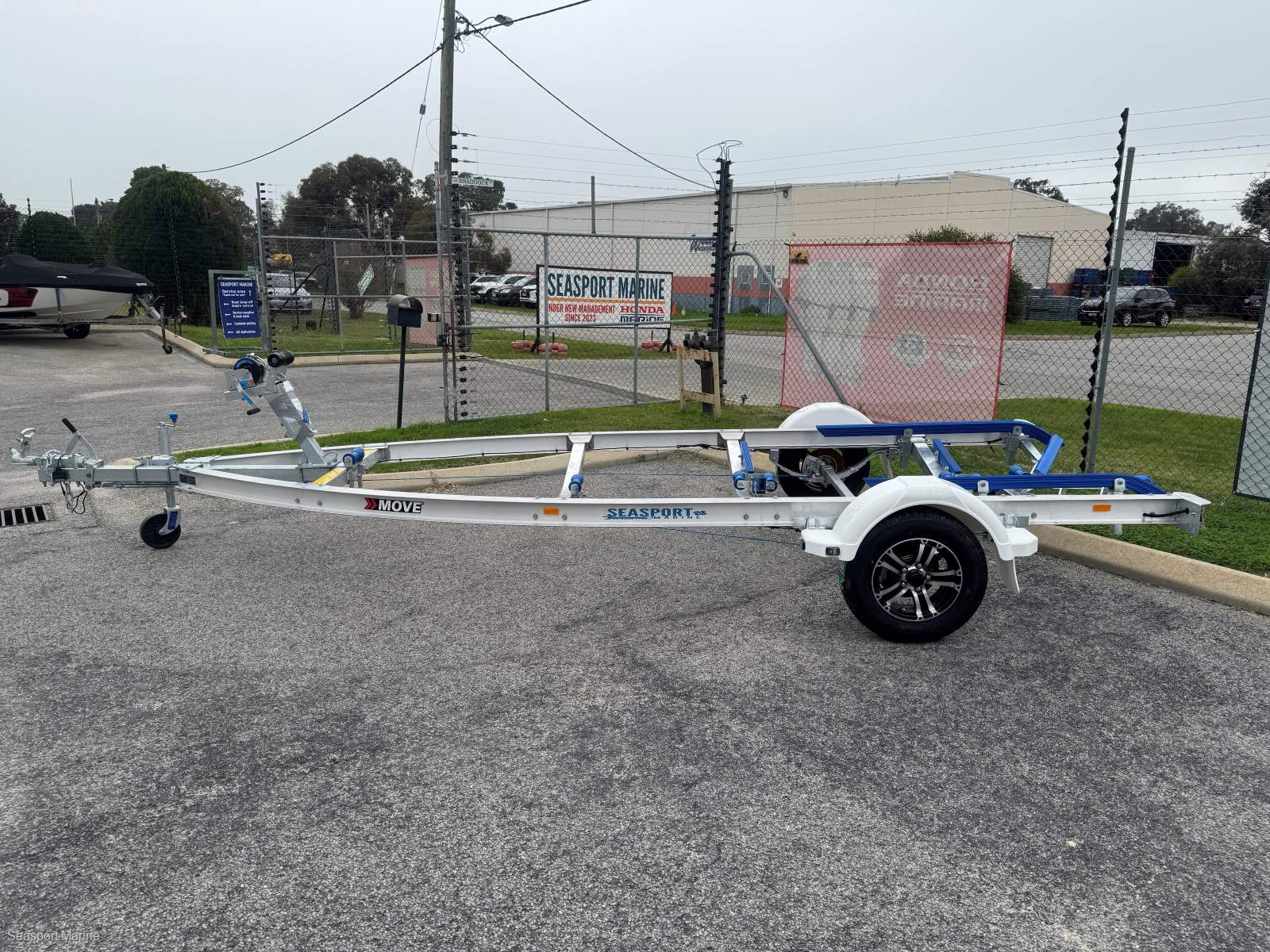 Move alloy I beam boat trailer - 1298 ATM Skid Style Trailer suits 4.5 to 5