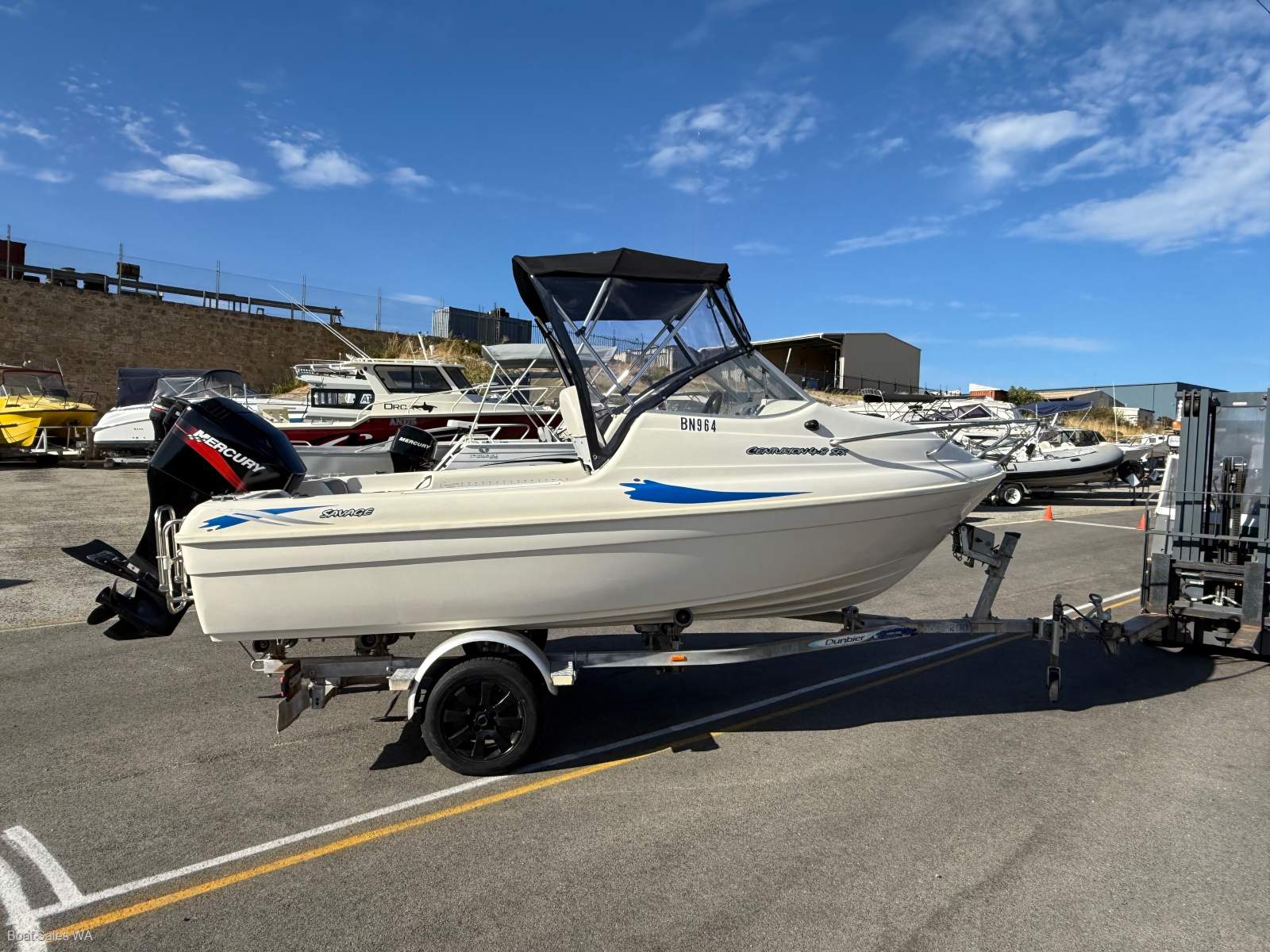 Savage 480 Centurian Cuddy Cabin Very neat and tidy vessel 75hp Four Stroke Mercury