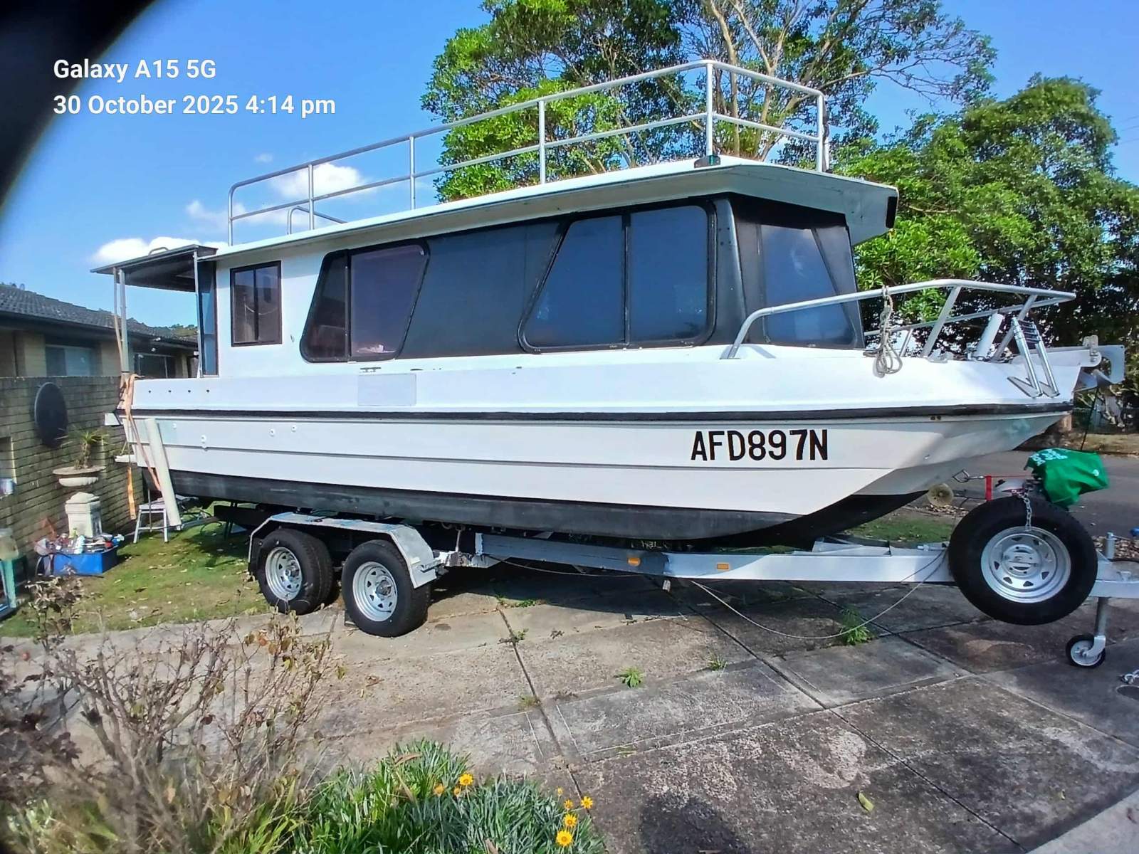 2004 Custom Trailerable Houseboat with trailer