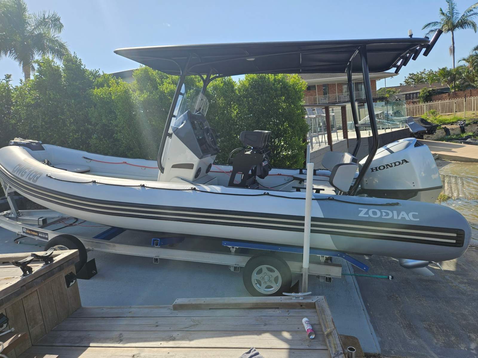 Zodiac Open 6.5 Fibreglass centre console RIB with hypalon tubes