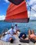 Sail Craft Original Chinese Junk Boat, 1969:Relaxing on deck