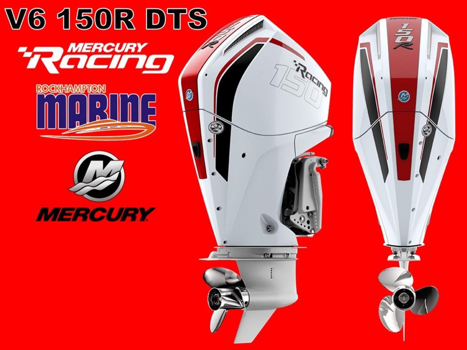 150 RACING V6 DTS Mercury Four Stroke Outboard Motor WHITE- SALE ON NOW!!!!