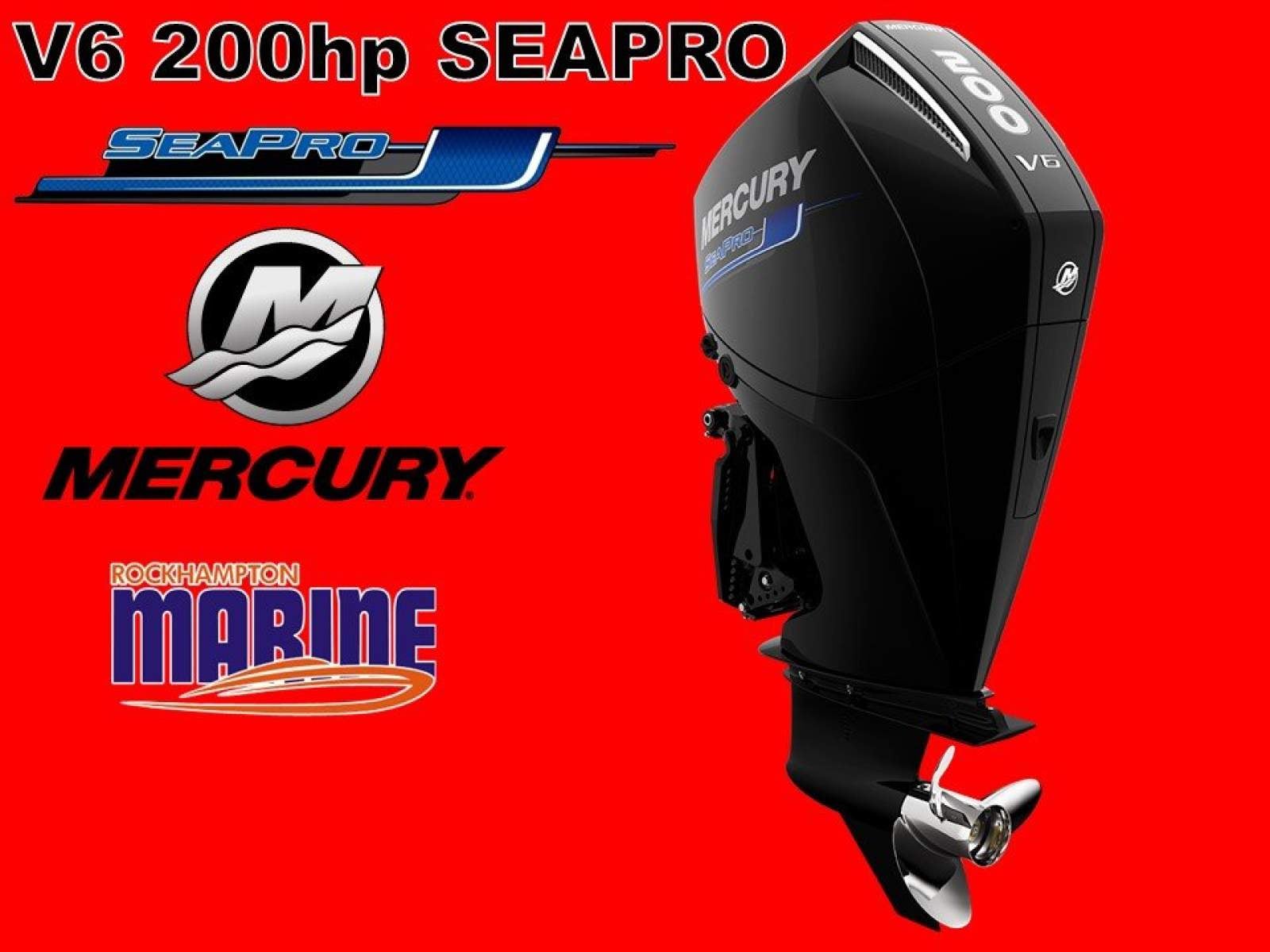 200hp SEAPRO V6 Mercury Four Stroke - COMMERCIAL OUTBOARD!!