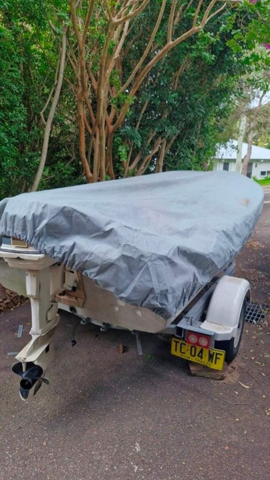 Quintrex runabout 30hp Johnson 2 stroke outboard on trailer