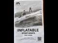 Aqua Marina inflatable dinghy:Full copy of User Guide