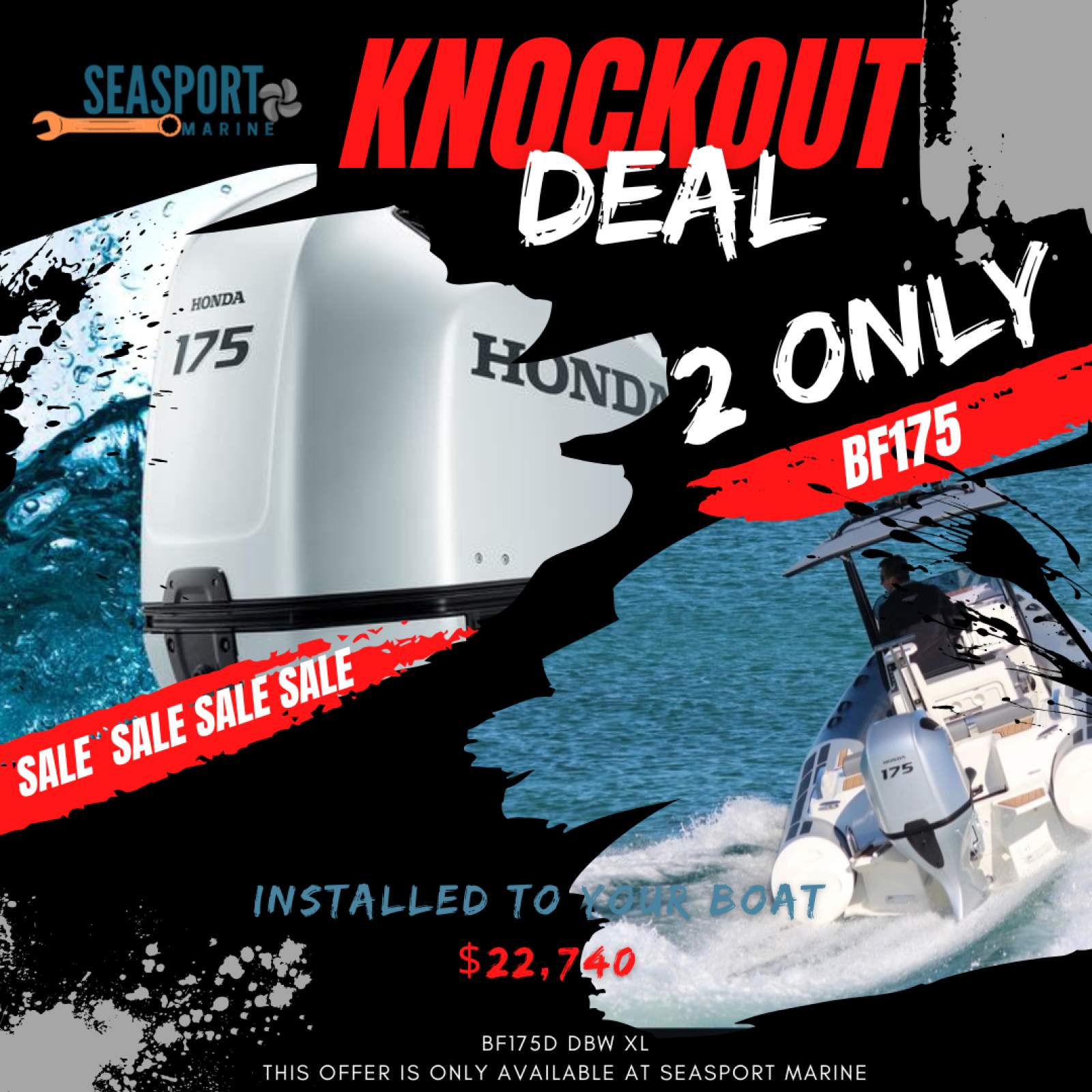 Honda BF175 Drive By Wire KNOCKOUT DEAL!!!