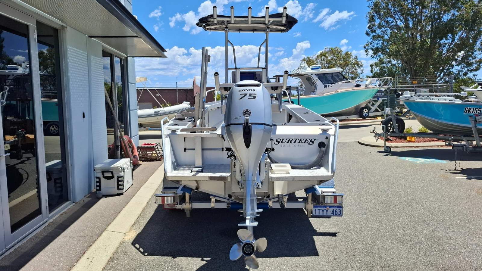 Surtees 540 Pro Fisher Centre Console with Honda 75HP 4 Stroke