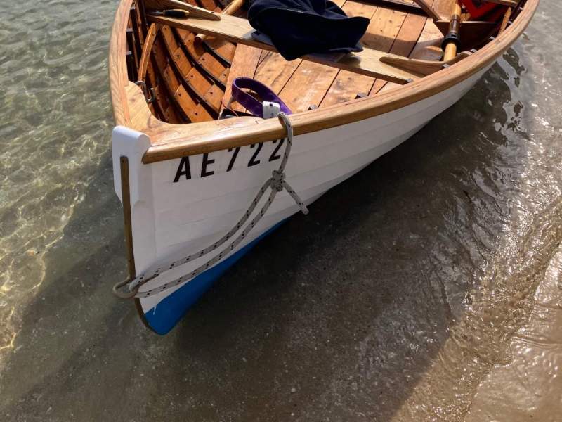 Classic Craft Timber dinghy with new outboard motor