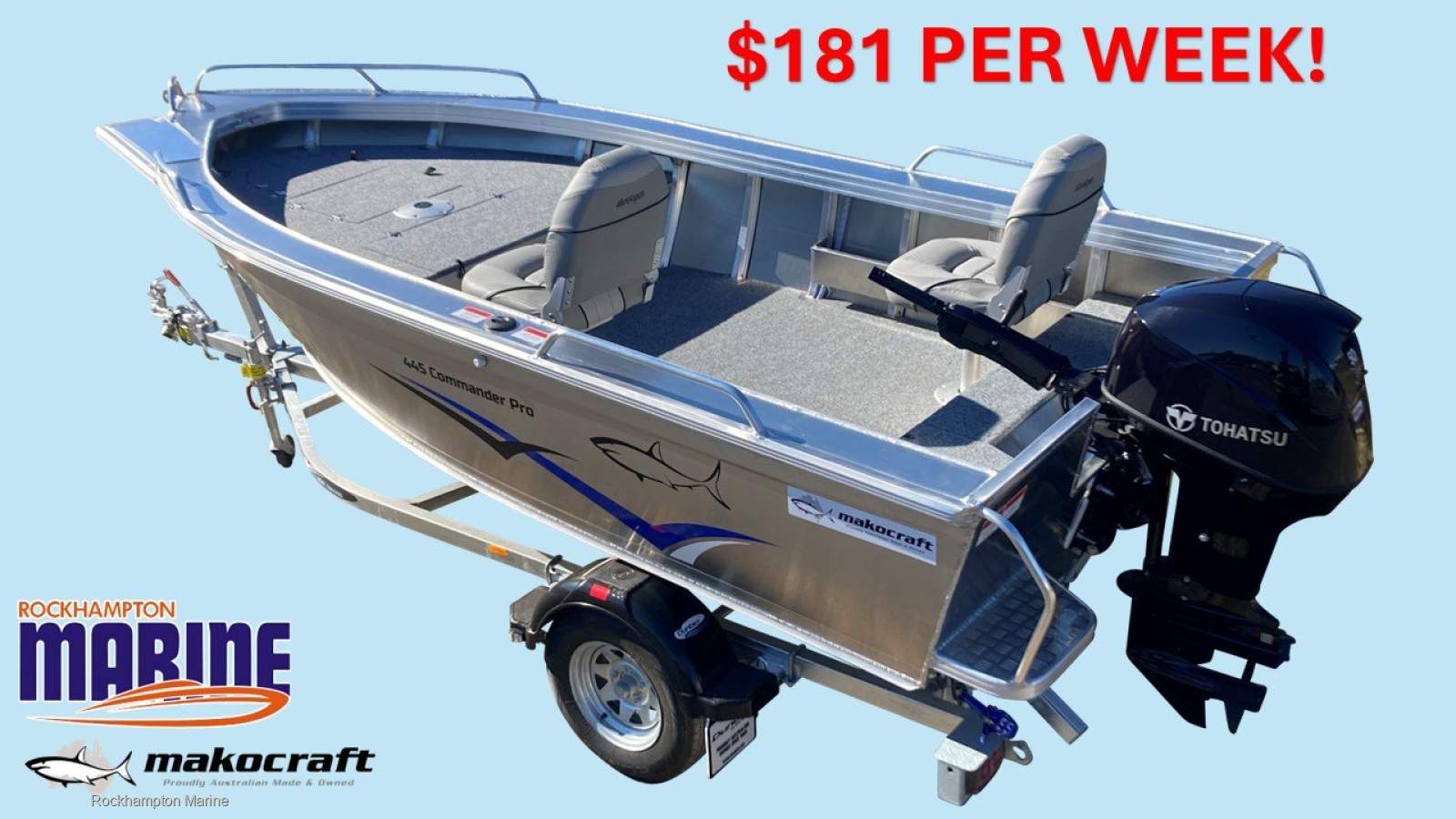 Makocraft 445 Commander Pro B, M, T PACKAGE FROM ROCKHAMPTON MARINE!!
