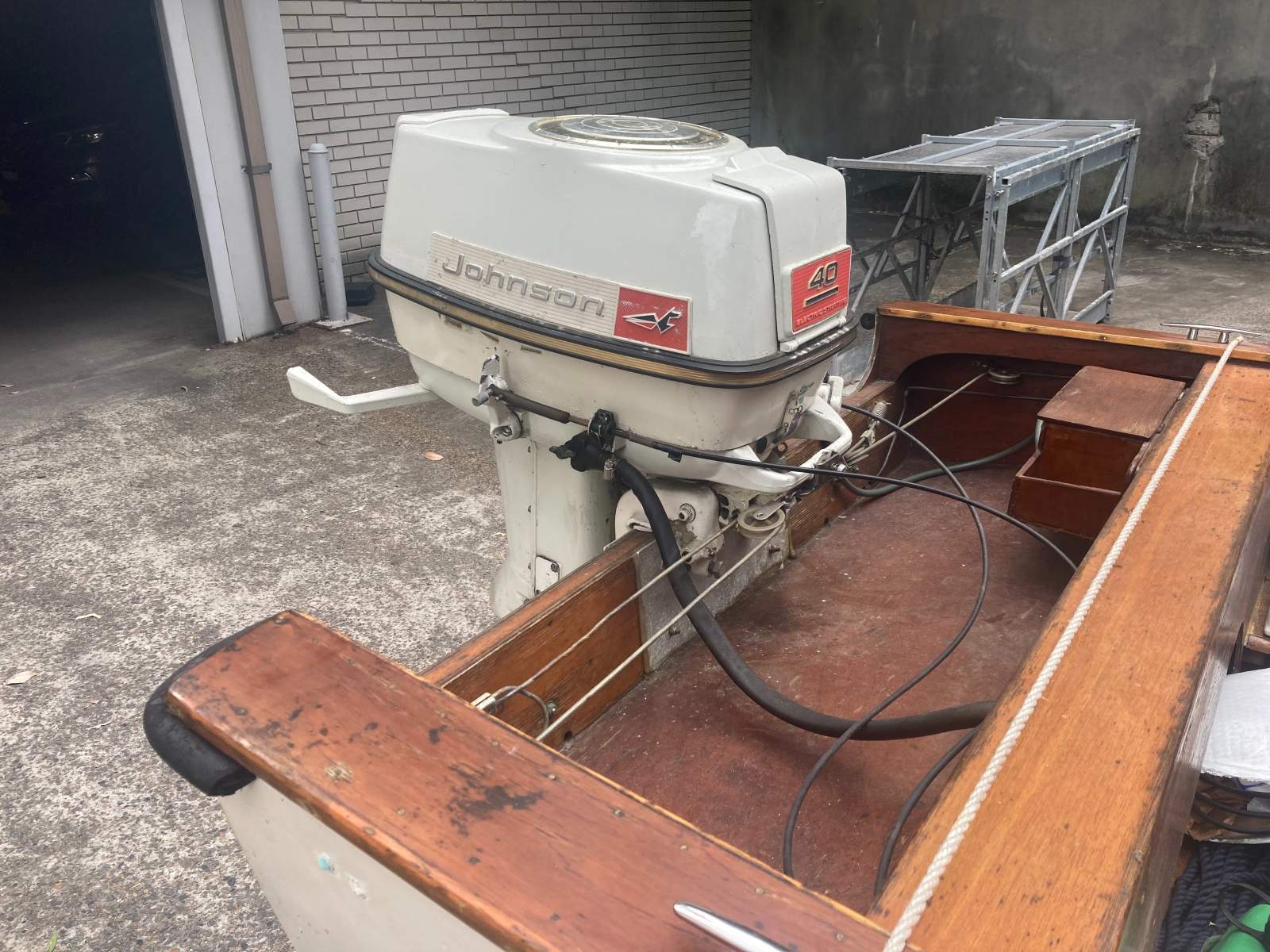 Classic Speed Boat 1960s Johnson Outboard (Sydney)