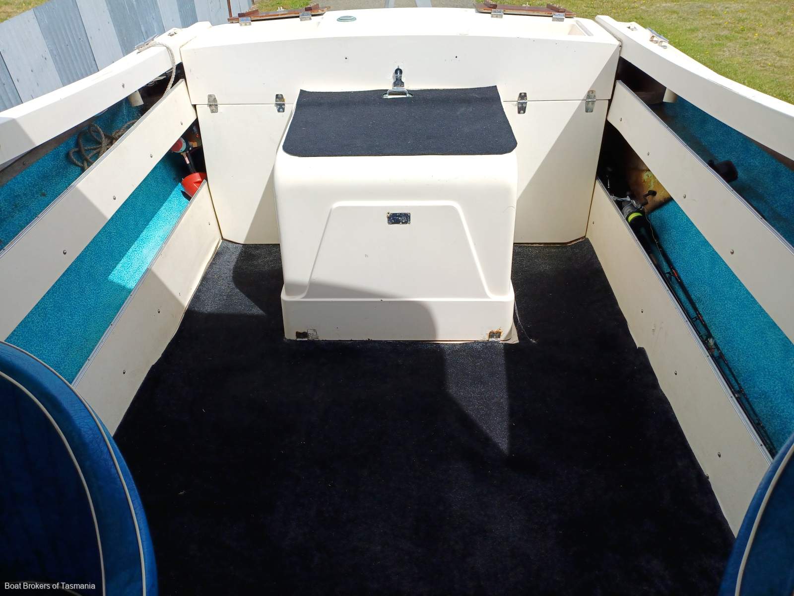 Caribbean Reef Runner 21. Only 7 engine hours on late model Mercruiser. Boat Brokers of Tasmania