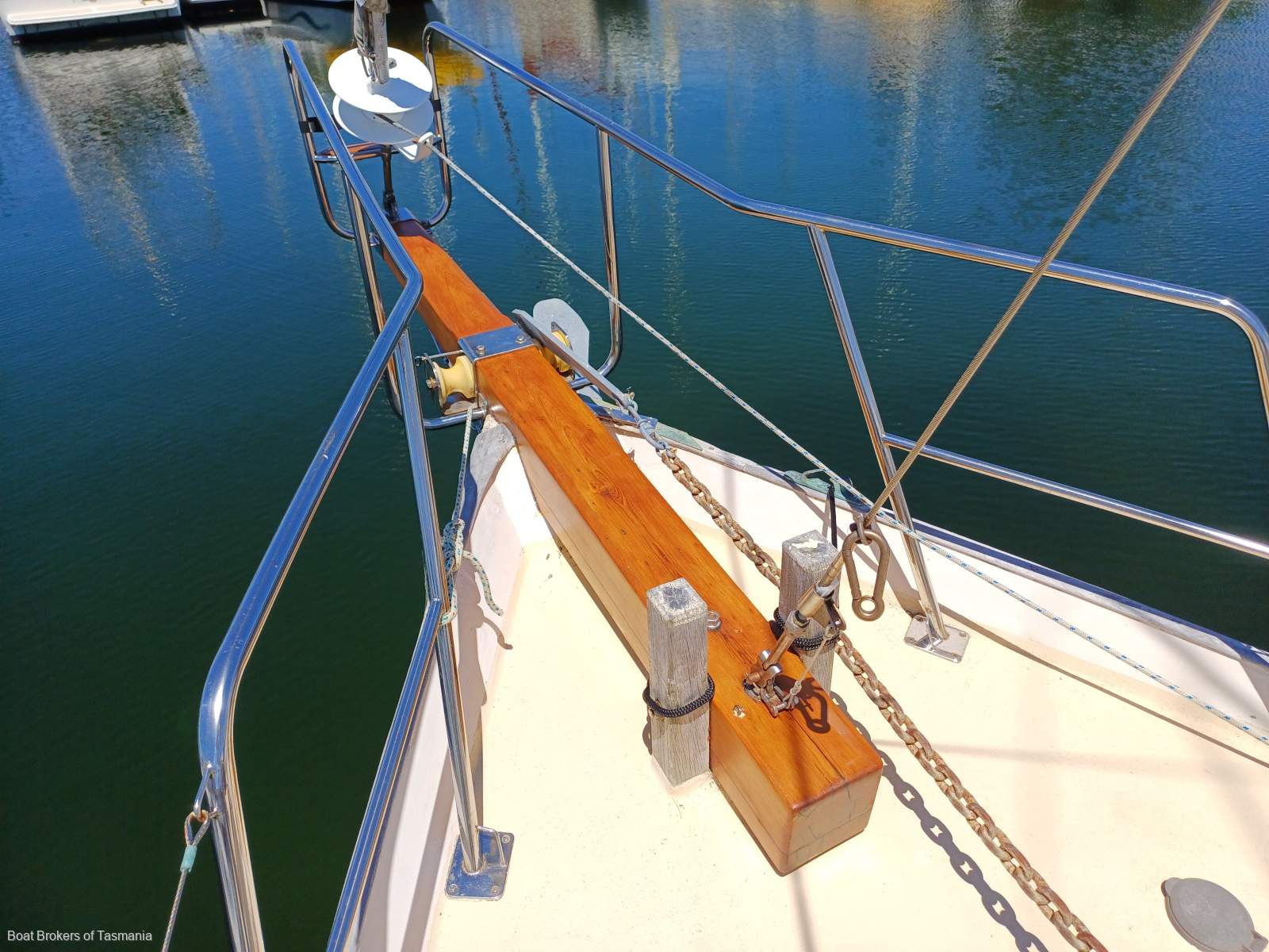 ALCAIRO Wilson Bros Pilothouse Motor Sailer Boat Brokers of Tasmania