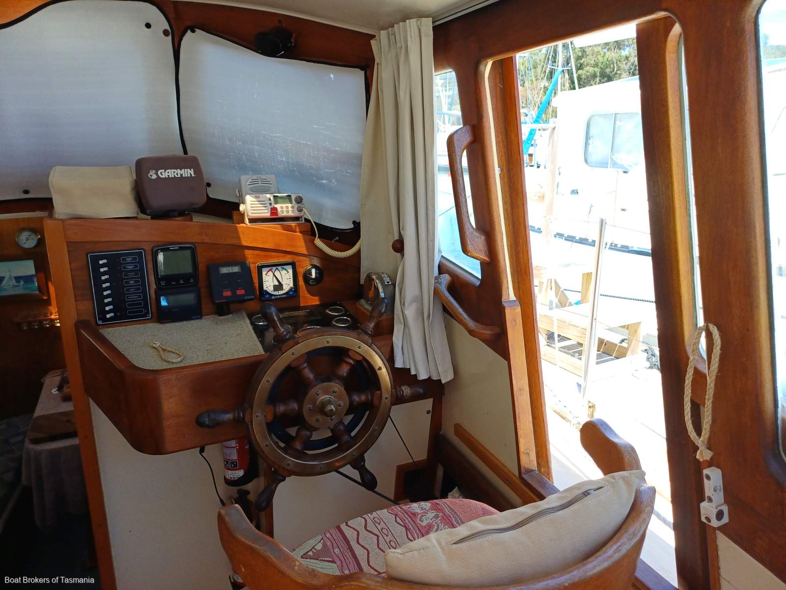 ALCAIRO Wilson Bros Pilothouse Motor Sailer Boat Brokers of Tasmania