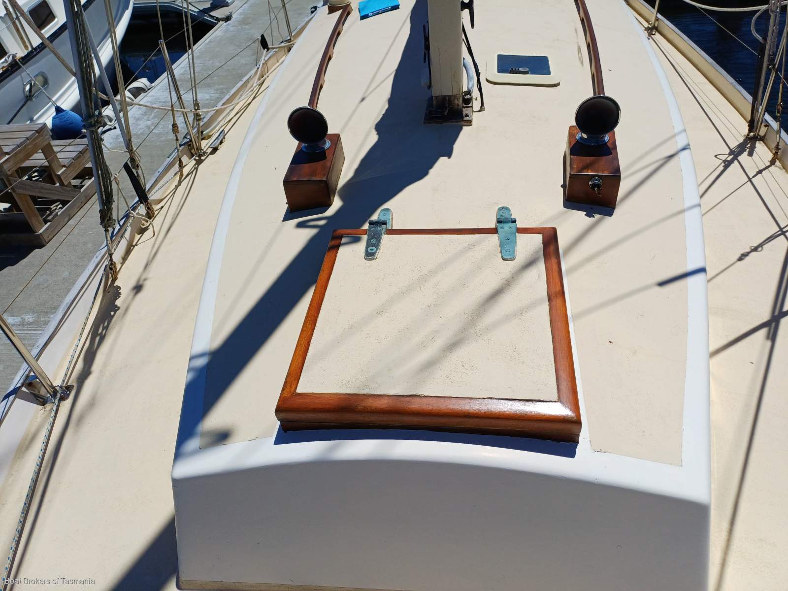 ALCAIRO Wilson Bros Pilothouse Motor Sailer Boat Brokers of Tasmania