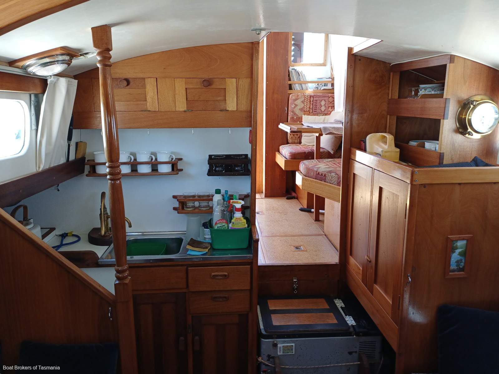 ALCAIRO Wilson Bros Pilothouse Motor Sailer Boat Brokers of Tasmania