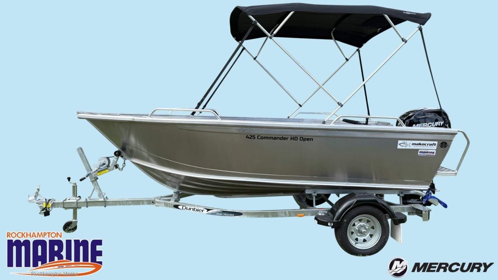 Makocraft 425 Commander HD Open + 40HP MERC B, M, T PACKAGE FROM ROCKHAMPTON MARINE!