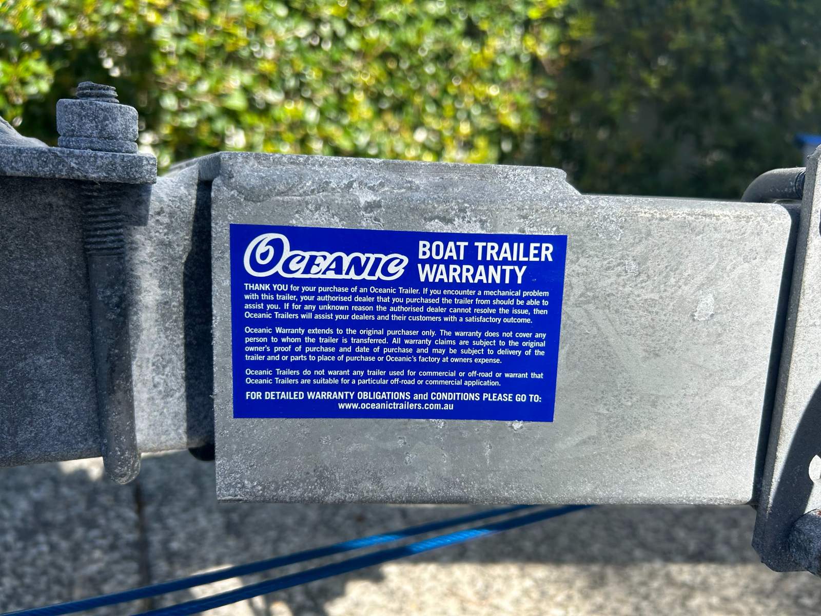 Oceanic pontoon boat trailer - Only used about 8 times