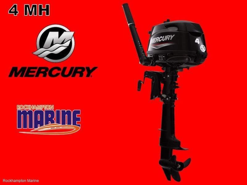 MERCURY 4HP FOUR STROKE SHORT SHAFT MANUAL START TILLER STEER OUTBOARD