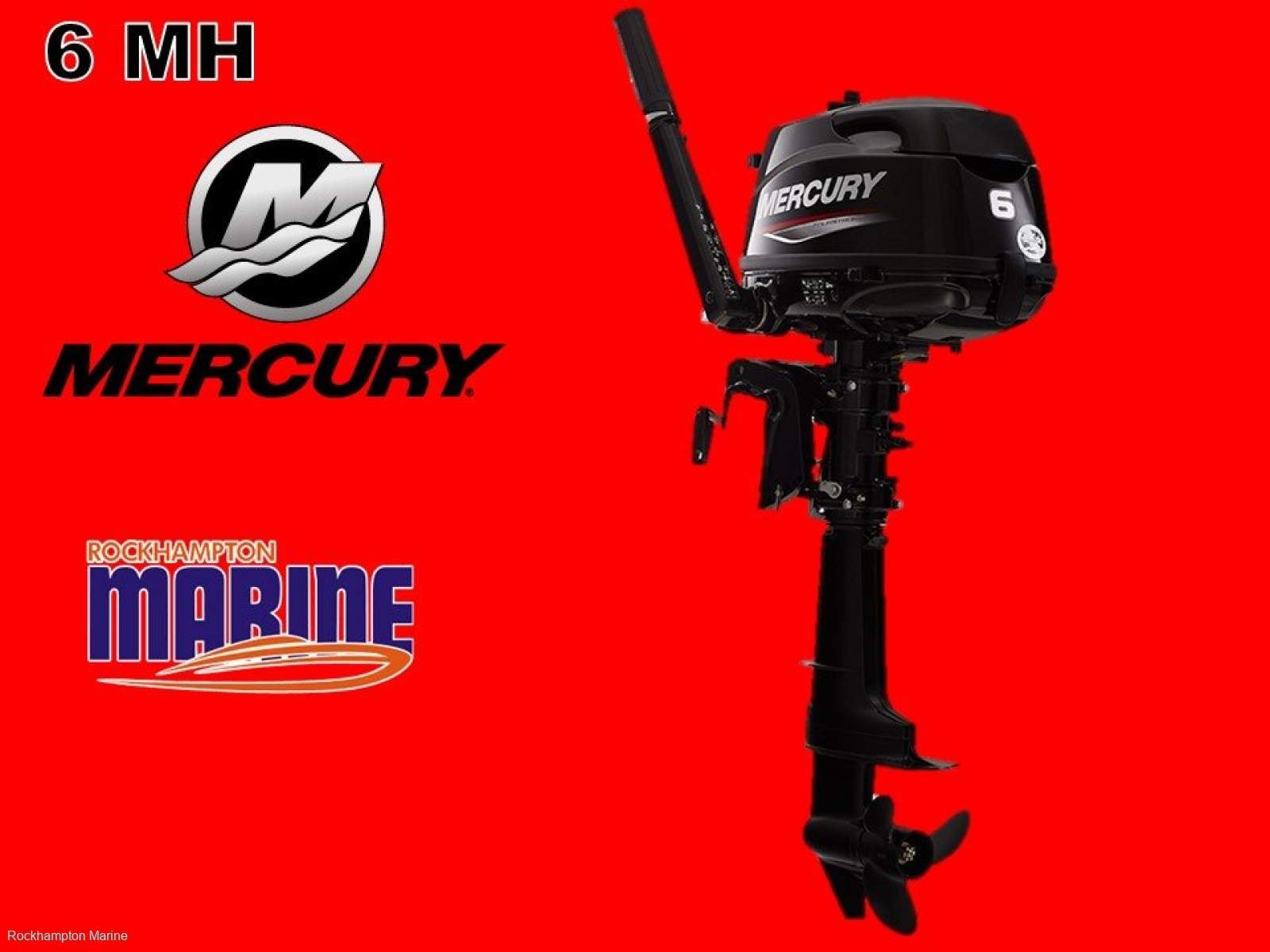 MERCURY 6HP FOUR STROKE SHORT SHAFT MANUAL START TILLER STEER OUTBOARD