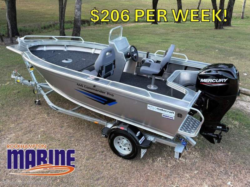 Makocraft 445 Commander Pro Side Console BOAT PACKAGE WITH 60HP MERCURY OUTBOARD!!