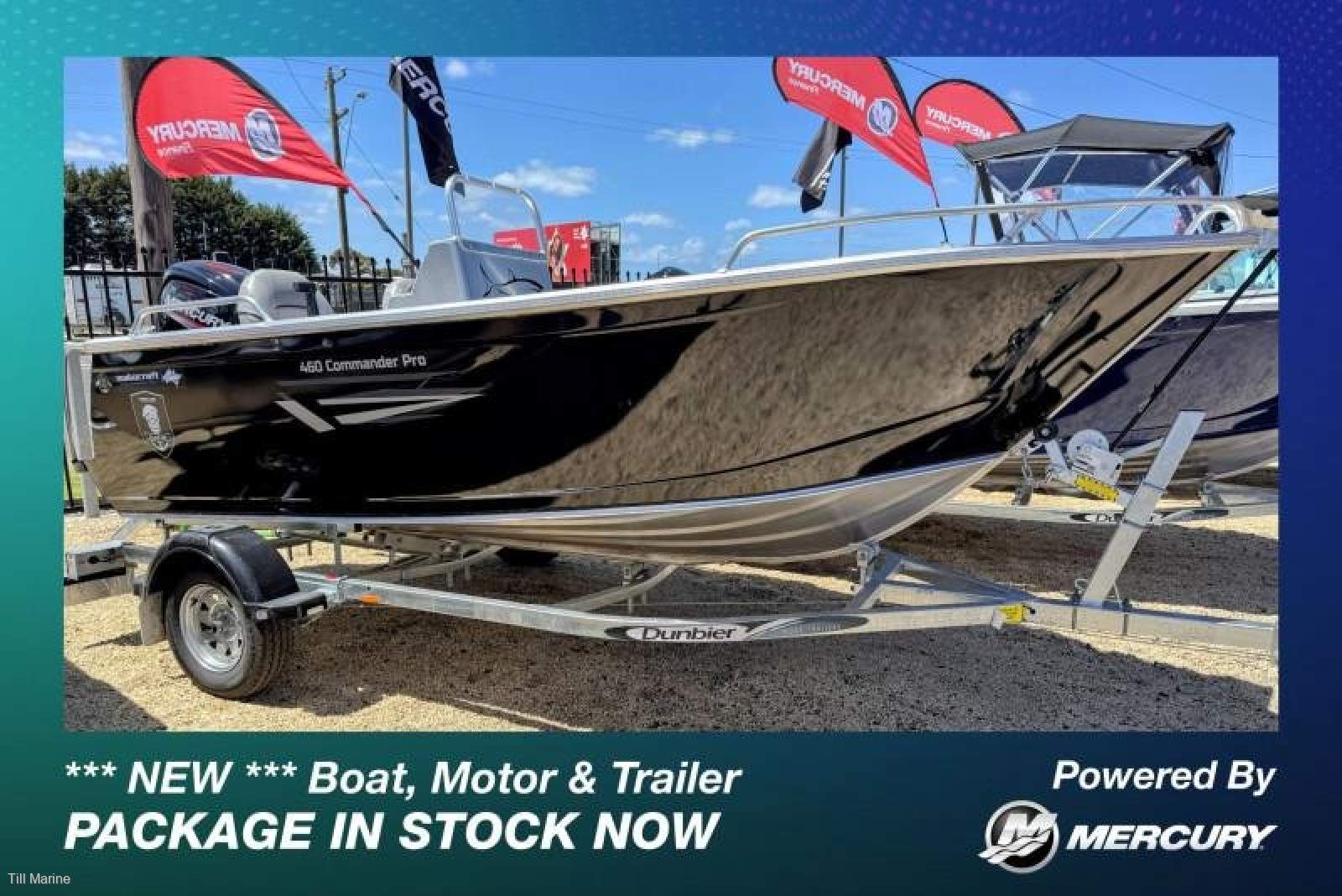 Makocraft 460 Commander Pro Side Console Black Ops - BMT Mercury 75hp + Trailer