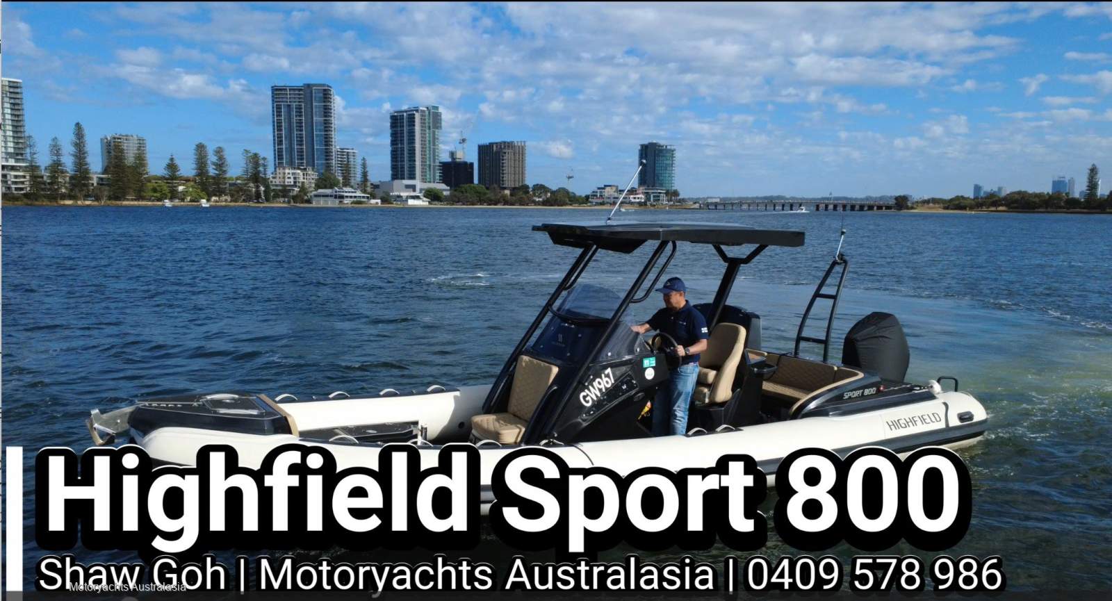 Highfield Sport 800 300hp V8. With Floating Dock