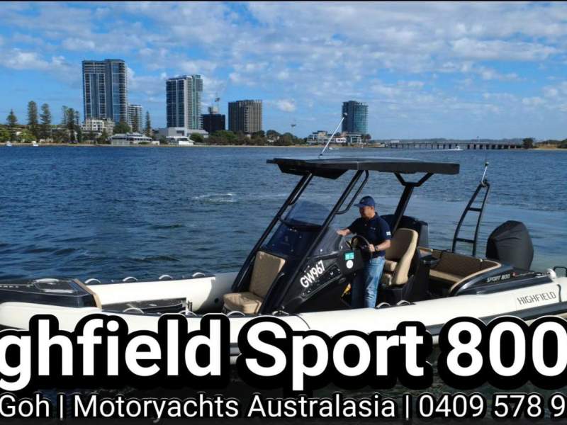 Highfield Sport 800 300hp V8. With Floating Dock