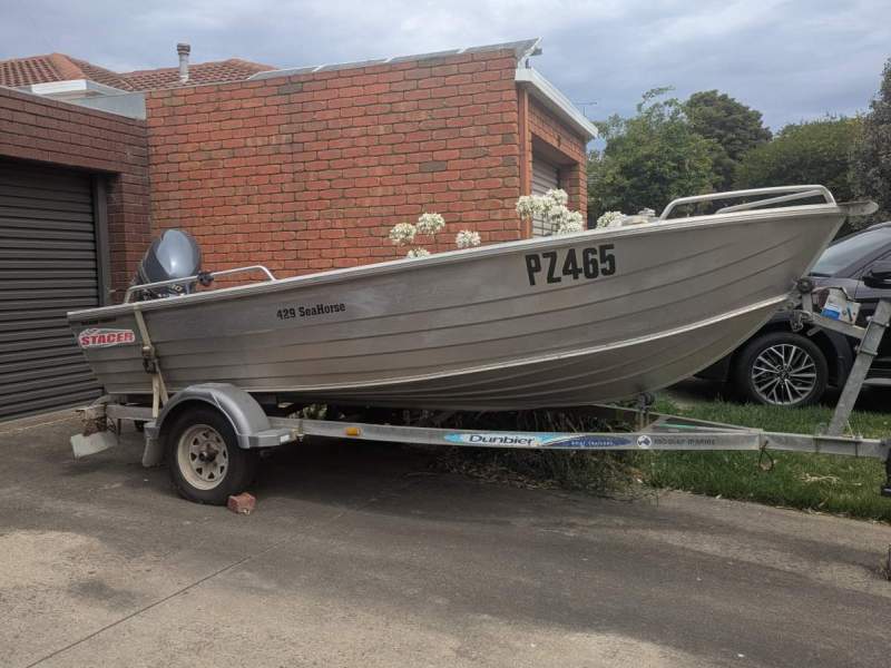 Stacer 429 Seahorse 4.29 seahorse 30 hp 4 stroke tiller steer trim