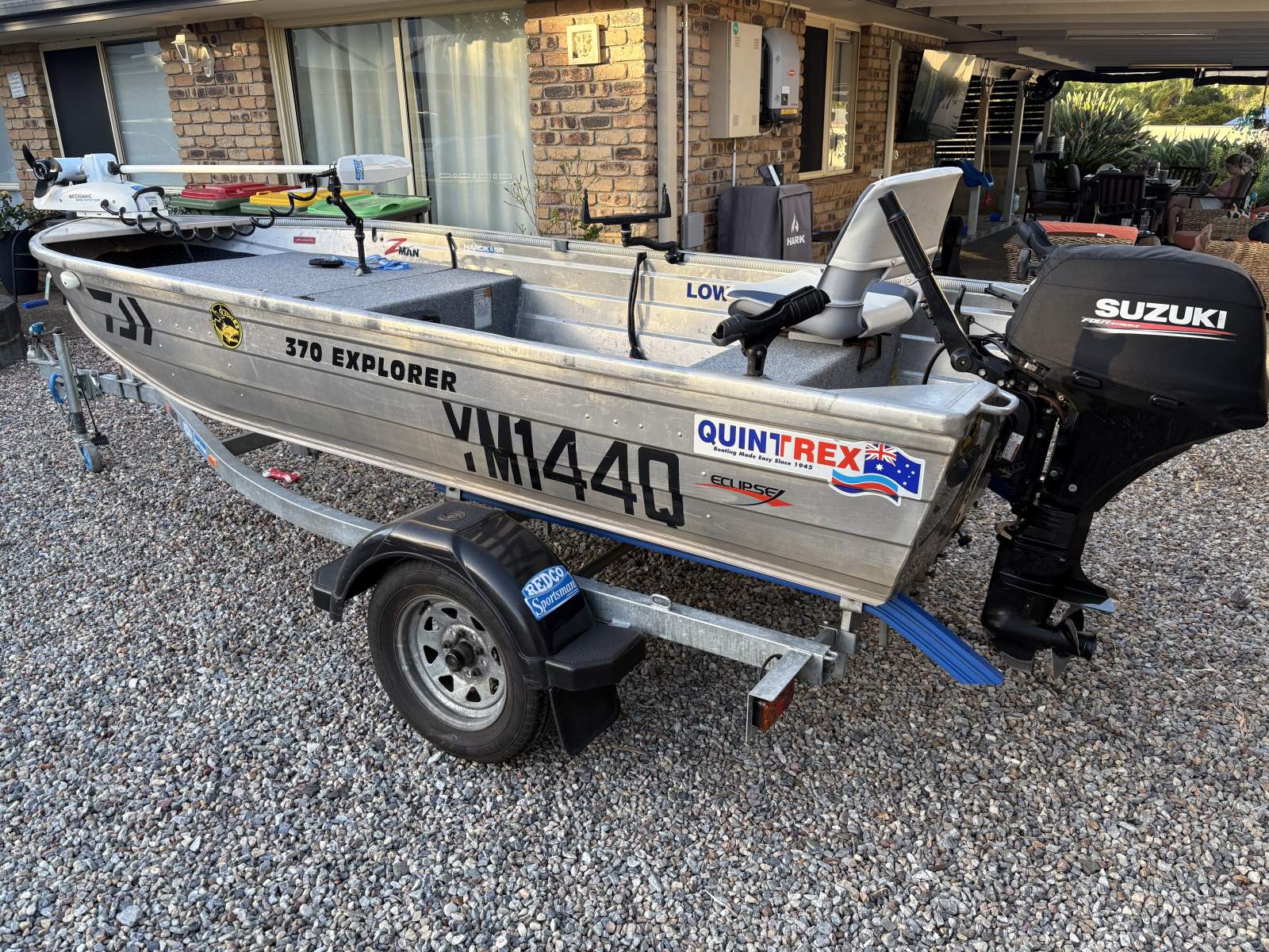 Quintrex 370 Explorer 15hp Suzuki 4 stroke outboard