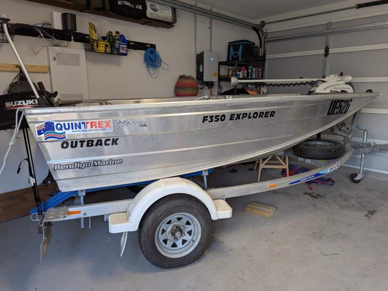 Quintrex F350 Explorer Outback (2018) Suzuki 6hp and MotorGuide trolling motor