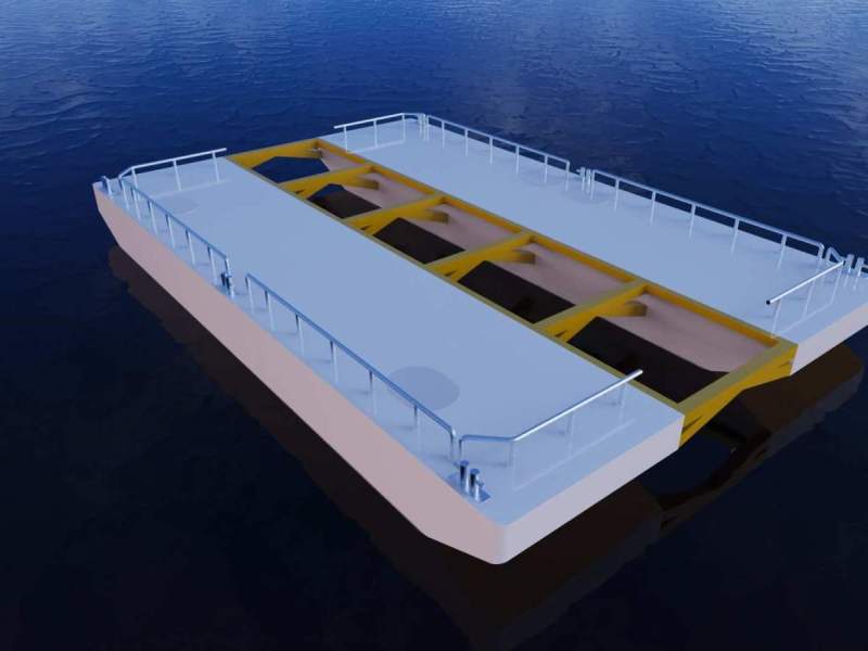 Stalwart Marine Barge Stalwart Marine Deck Barge 9.9 x 4.6 - 2m bridge