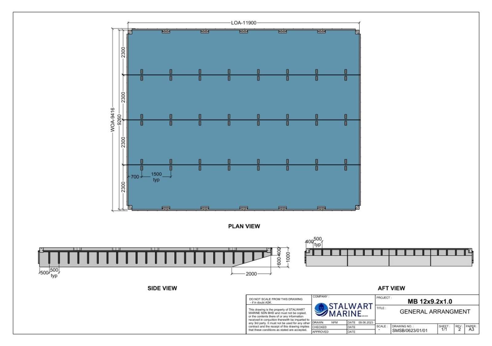Stalwart Marine Barge Stalwart Marine Deck & Modular Barge - 12 x 9.2m