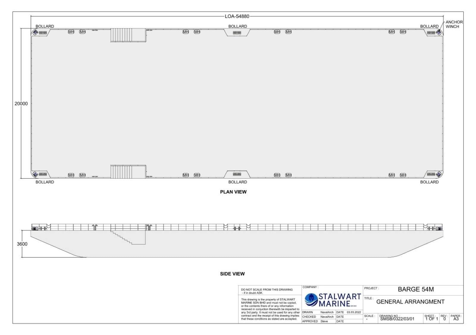 Stalwart Marine Barge - Deck Barge 54m