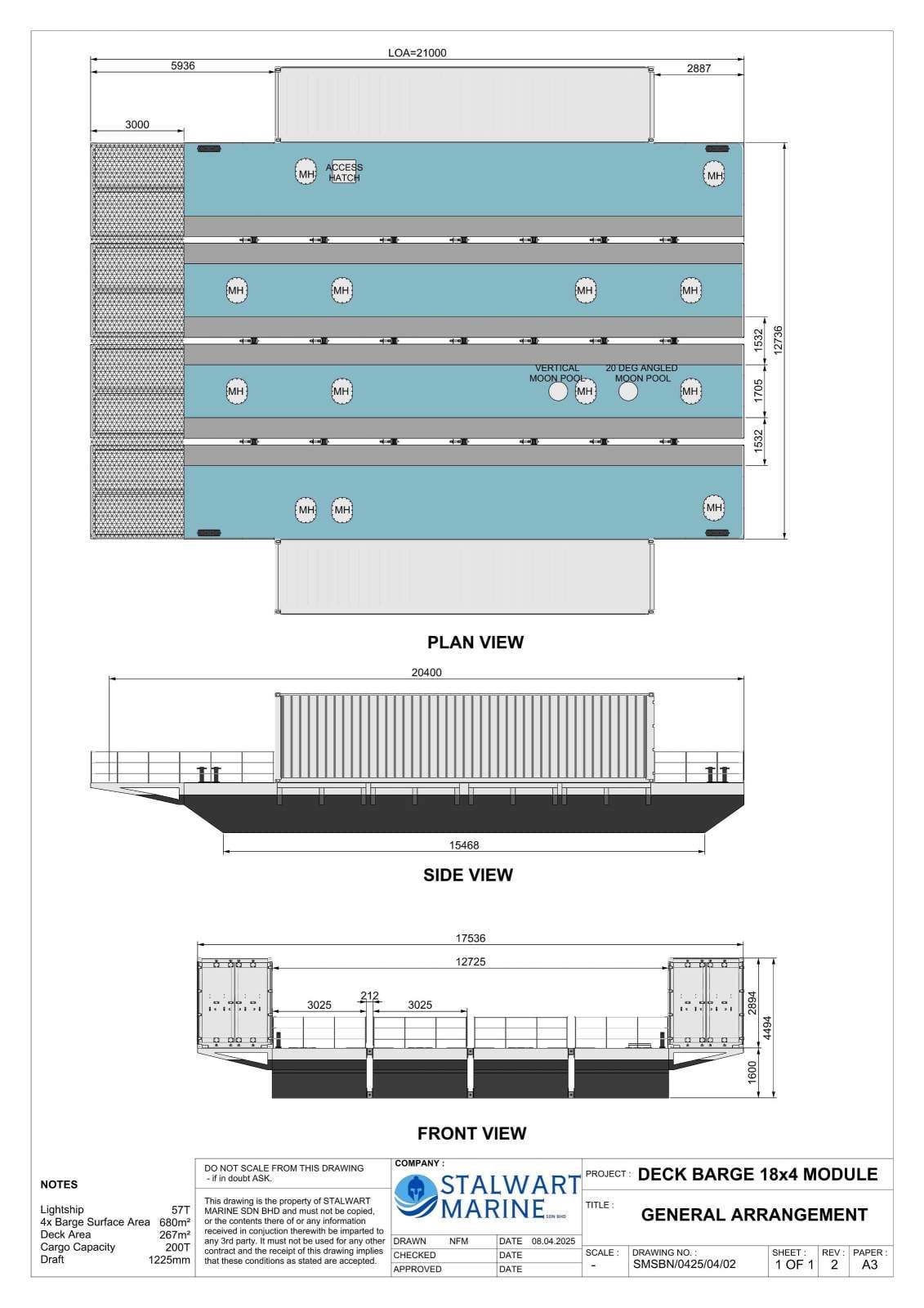 Stalwart Marine Barge - Deck Barge 18m x 4