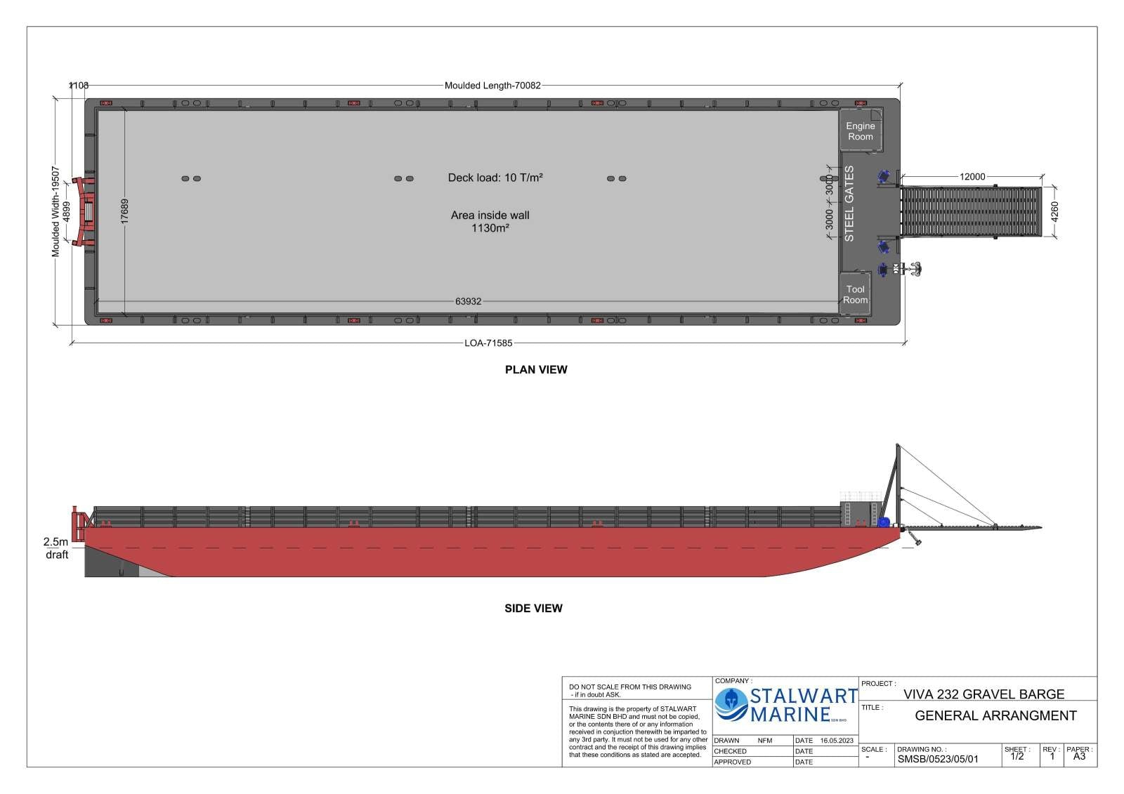 Stalwart Marine Barge - Gravel Barge Viva 232