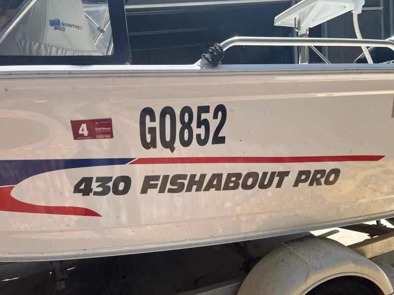 Quintrex 430 Fishabout Pro top of the range 430 Fish Pro Mercury 60 HP 4st