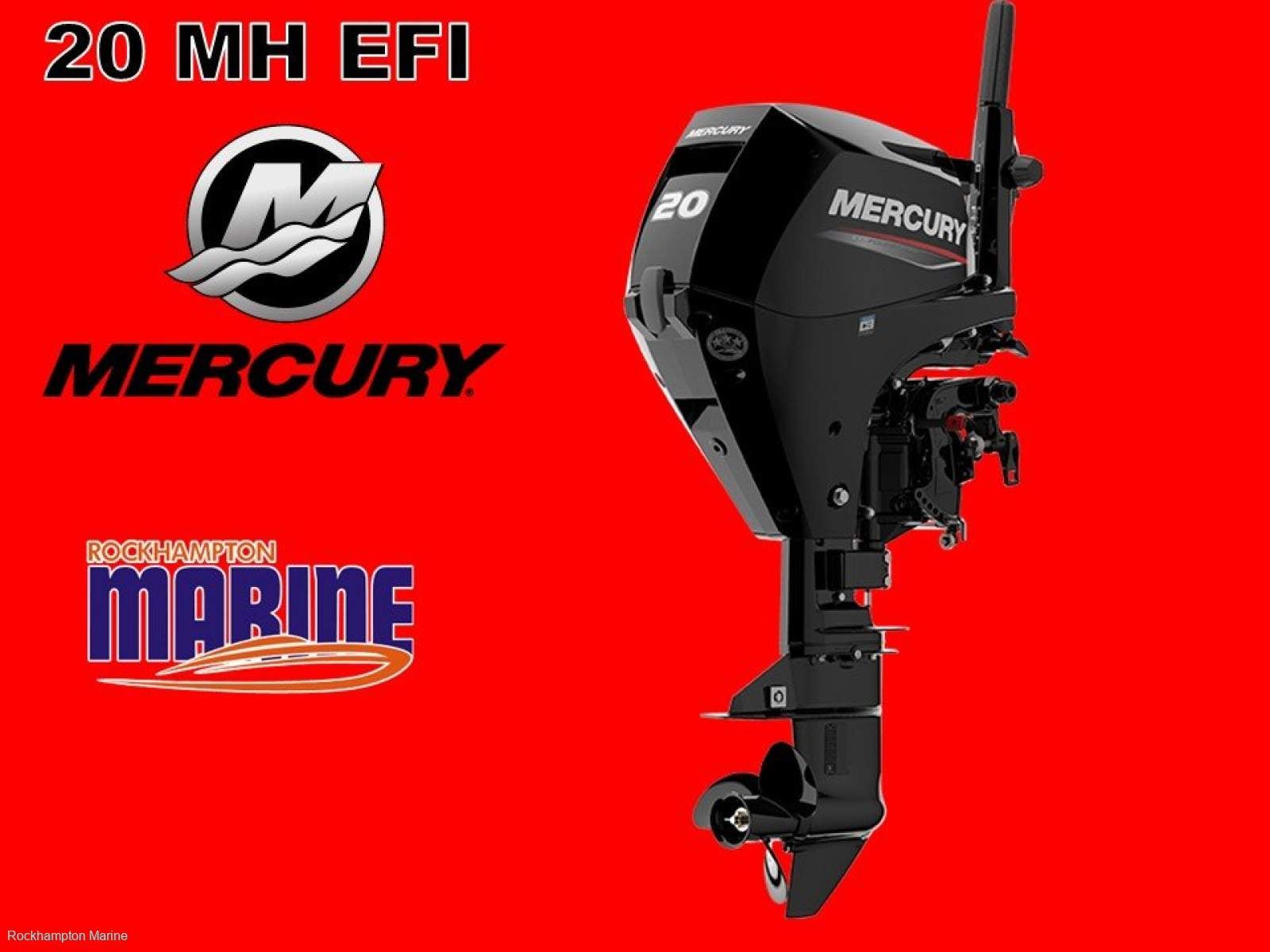 BRAND NEW MERCURY 20HP FOUR STROKE SHORT SHAFT MANUAL START TILLER STEER!