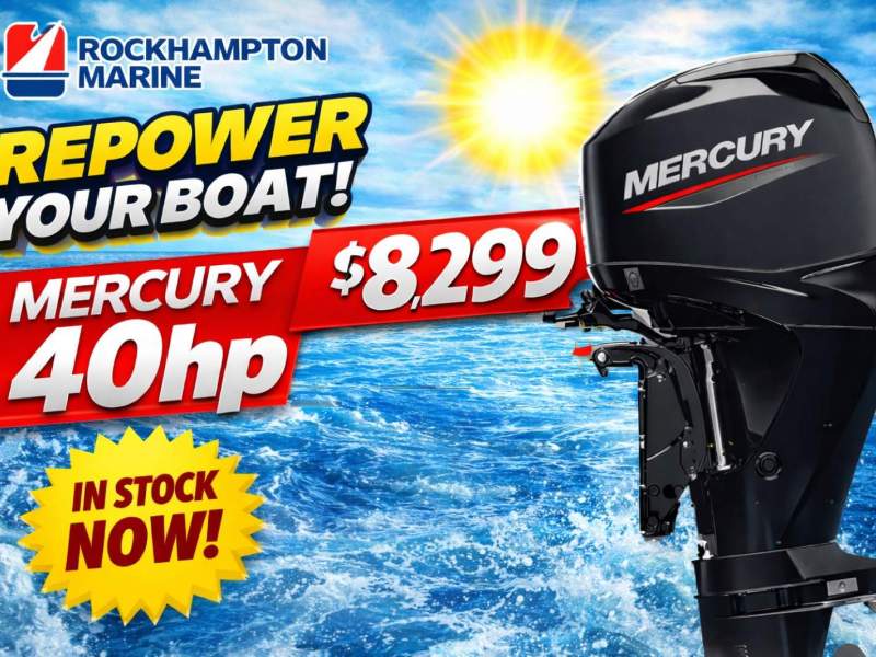 MERCURY 40HP - TILLER STEER - LONG SHAFT - >> ON SALE NOW!!