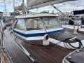 Hallberg-Rassy 42 Superb comfortable blue water cruiser:Hallberg hallmark armor plate cruising dodger
