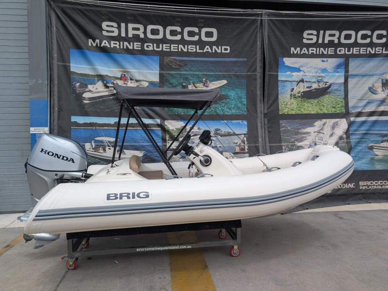 Brig Eagle 380 Fibreglass centre console RIB with hypalon tubes