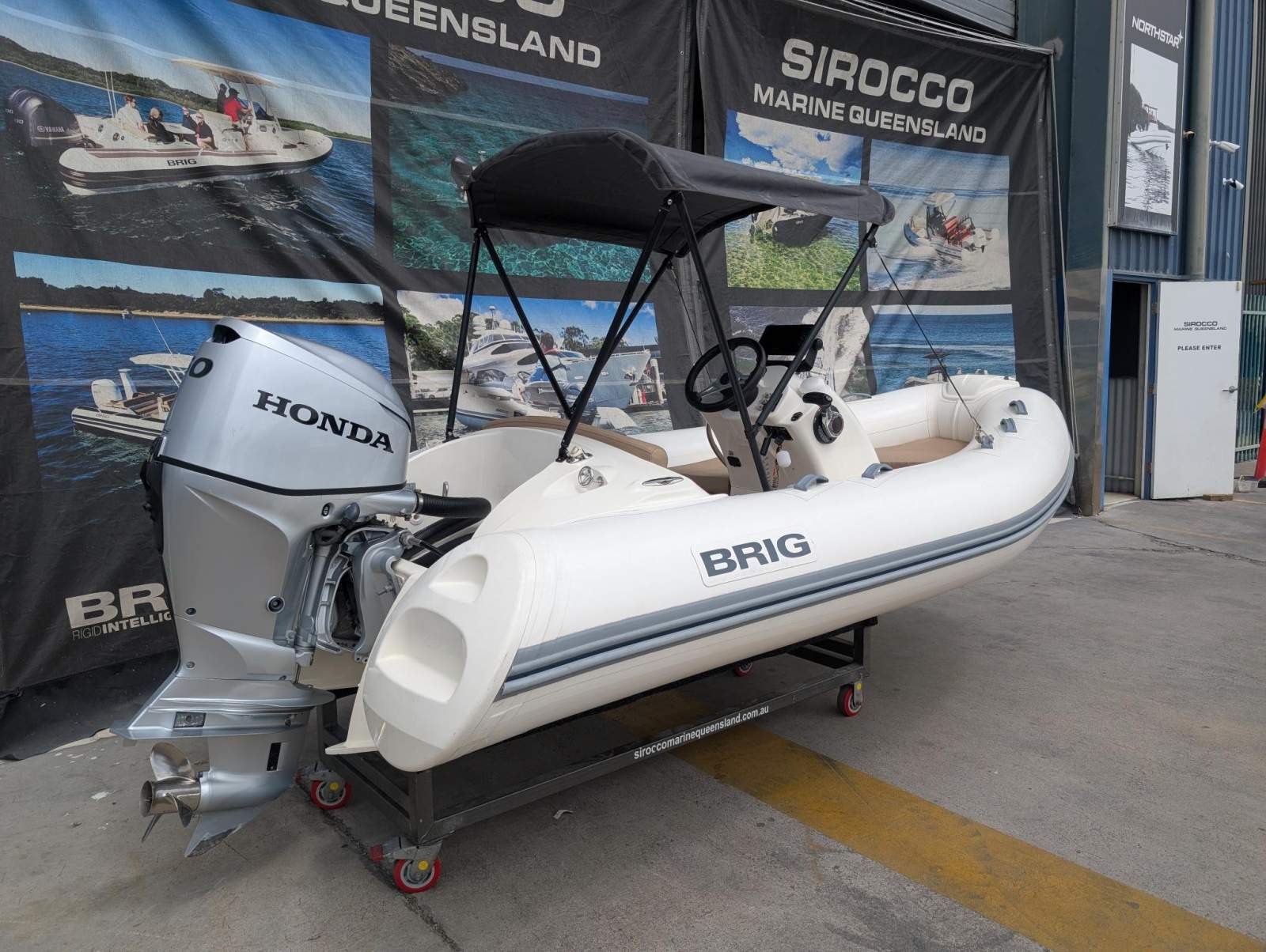 Brig Eagle 380 Fibreglass centre console RIB with hypalon tubes