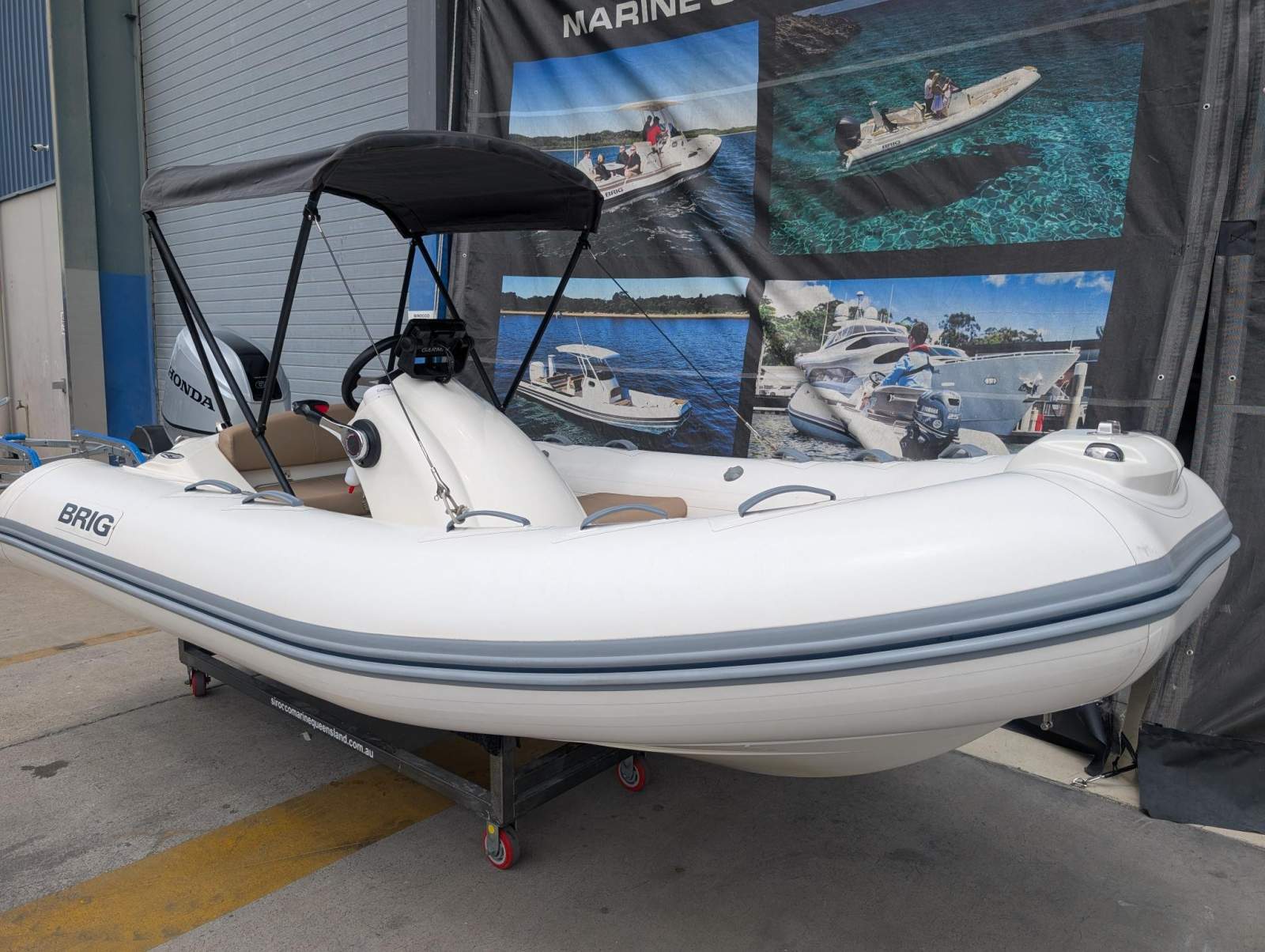 Brig Eagle 380 Fibreglass centre console RIB with hypalon tubes