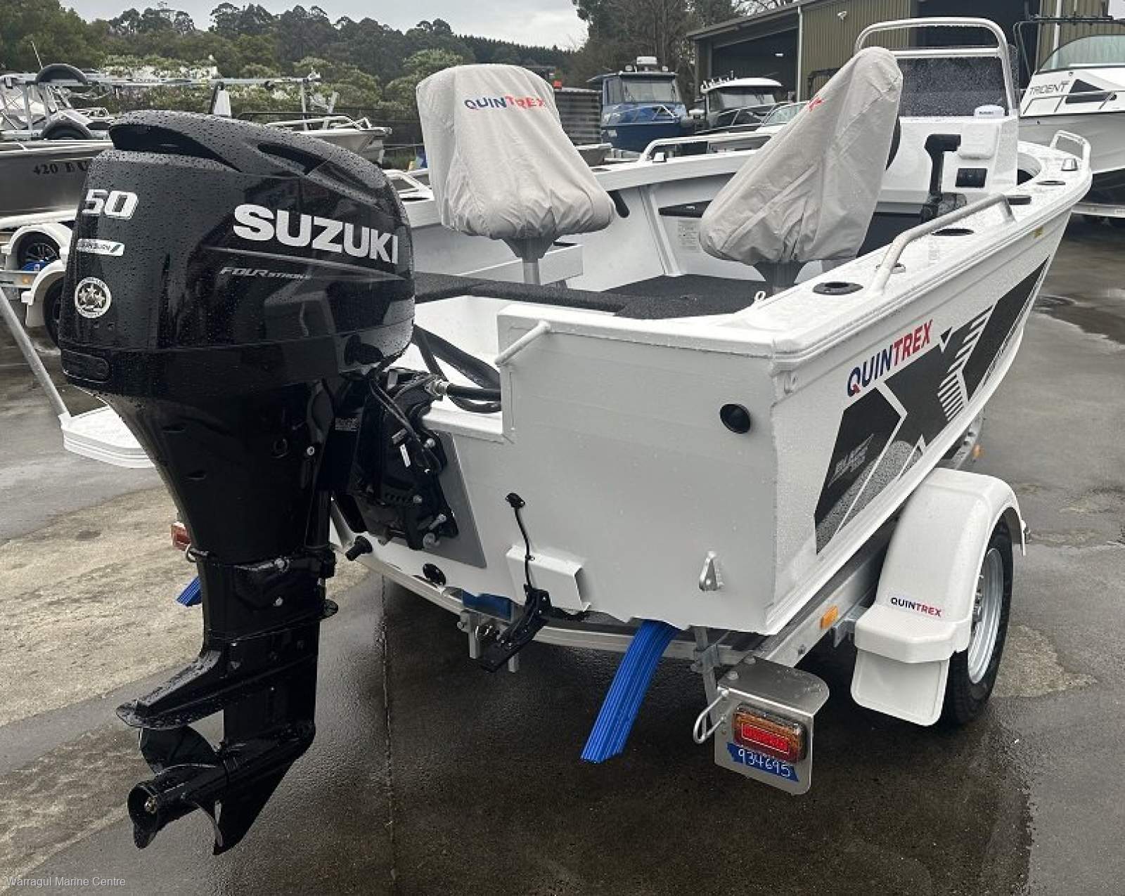 New Quintrex 420 Renegade SC - white paint, underlfoor fuel tank