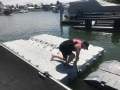 Boat/Tinny/Jet Ski Floating Pontoon Dock - 3m x 4m - Rollers + Winch