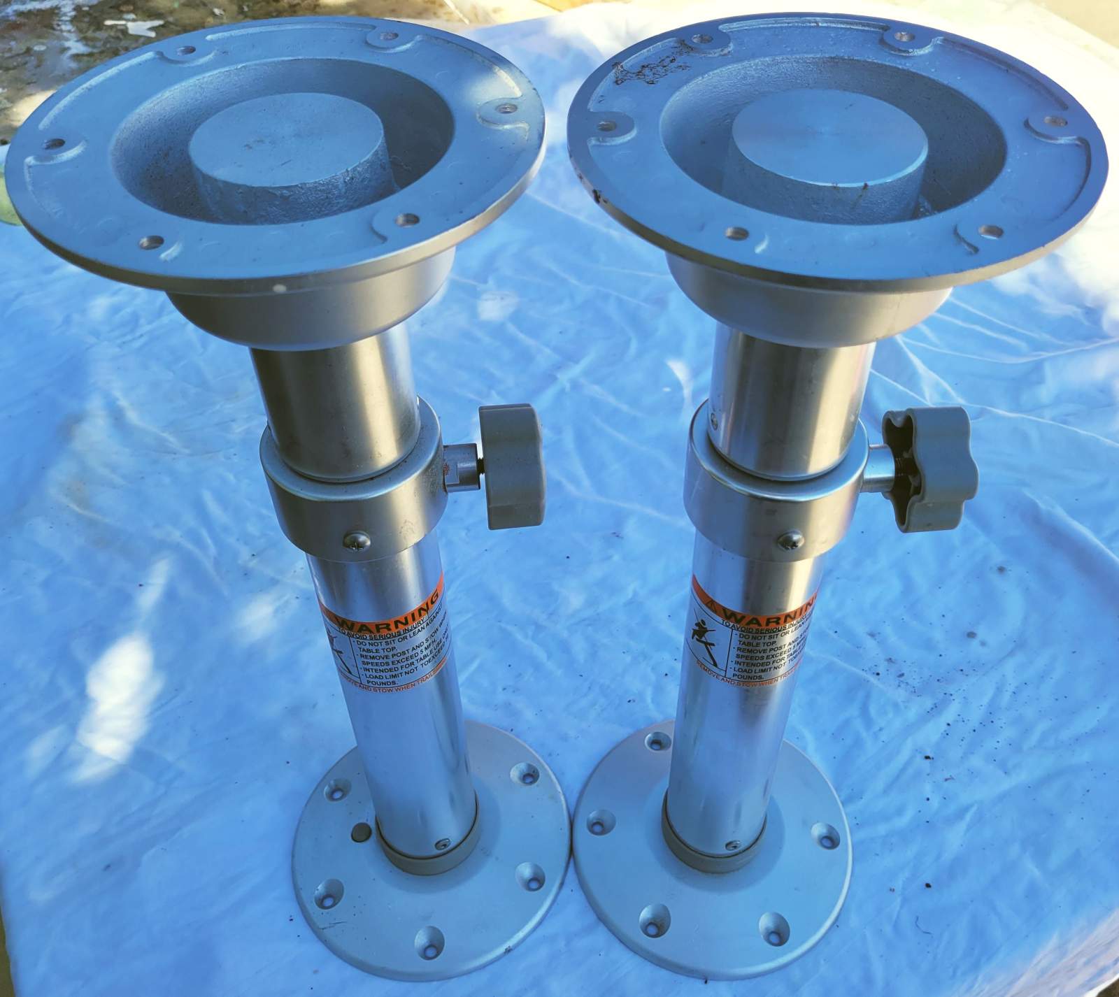 Boat Pedestals Adjustable 500mm to 700mm Two of