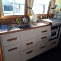 Custom 42ft Timber Motor Cruiser "Maybe":Galley