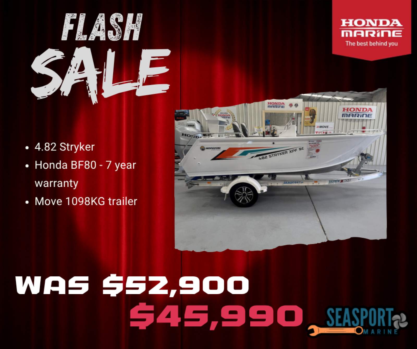 Horizon Aluminium Boats 482 Stryker XPF Fast Back Side Console